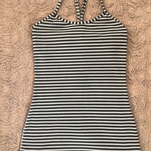 Lululemon blue striped tank